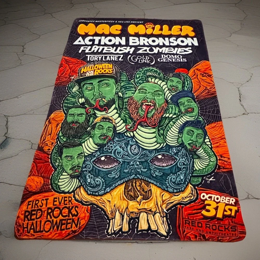 Mac Miller Red Rocks Halloween Concert Large Area Rug 92